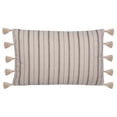 thumbnail image 1 of SAFAVIEH Marcen Striped Tassel Lumbar Pillow, 12" x 20", Grey/White, 1 of 4