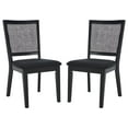 thumbnail image 1 of SAFAVIEH Margo Classic Polyester Solid Dining Side Chair, Black/Black (Set of 2), 1 of 14