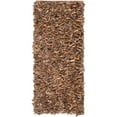thumbnail image 1 of SAFAVIEH Mariam Leather Shag Area Rug, Brown, 4' x 6', 1 of 7