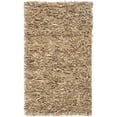 thumbnail image 1 of SAFAVIEH Mariam Leather Shag Area Rug, Light Gold, 3' x 5', 1 of 9