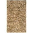 thumbnail image 1 of SAFAVIEH Mariam Leather Shag Area Rug, Light Gold, 4' x 6', 1 of 9