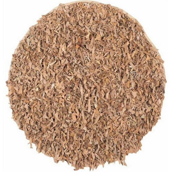 SAFAVIEH Mariam Leather Shag Area Rug, Light Gold, 6' x 6' Round