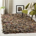 thumbnail image 1 of SAFAVIEH Mariam Leather Shag Area Rug, Multi, 6' x 6' Square, 1 of 7