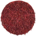 thumbnail image 1 of SAFAVIEH Mariam Leather Shag Area Rug, Red, 4' x 4' Round, 1 of 10