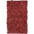 thumbnail image 1 of SAFAVIEH Mariam Leather Shag Area Rug, Red, 4' x 6', 1 of 4