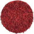 thumbnail image 1 of SAFAVIEH Mariam Leather Shag Area Rug, Red, 6' x 6' Round, 1 of 11