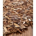 thumbnail image 1 of SAFAVIEH Mariam Leather Shag Area Rug, Saddle, 6' x 6' Round, 1 of 11