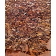 thumbnail image 1 of SAFAVIEH Mariam Leather Shag Area Rug, Saddle, 6' x 6' Square, 1 of 5