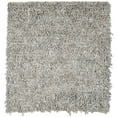 thumbnail image 1 of SAFAVIEH Mariam Leather Shag Area Rug, White, 8' x 8' Square, 1 of 4