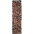 thumbnail image 1 of SAFAVIEH Mariam Leather Shag Runner Rug, Multi, 2'3" x 6', 1 of 11