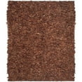 thumbnail image 1 of SAFAVIEH Mariam Leather Shag Runner Rug, Saddle, 2'3" x 6', 1 of 5