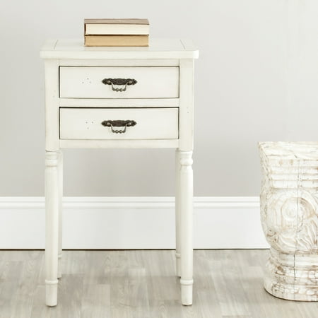 SAFAVIEH Marilyn Nautical End Table w/ 2 Storage Drawers, White