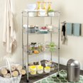 thumbnail image 1 of SAFAVIEH Mario 4-Tier Chrome Wire Basket Rack Chrome, 1 of 6