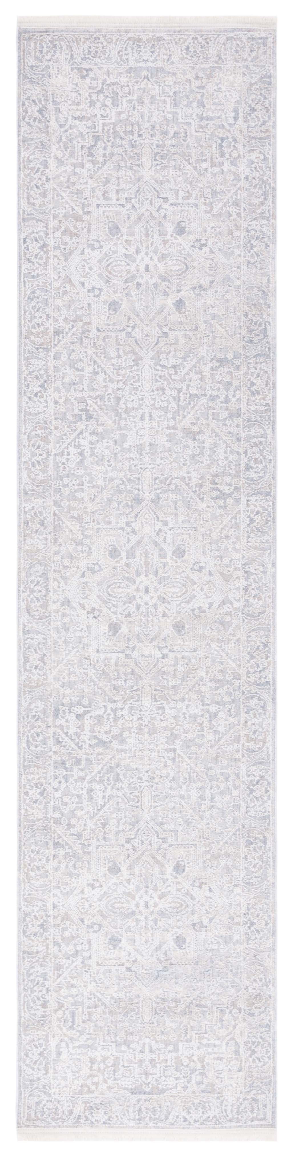 SAFAVIEH Marmara Bristol Oriental Runner Rug, Beige/Grey Blue, 2' x 8'