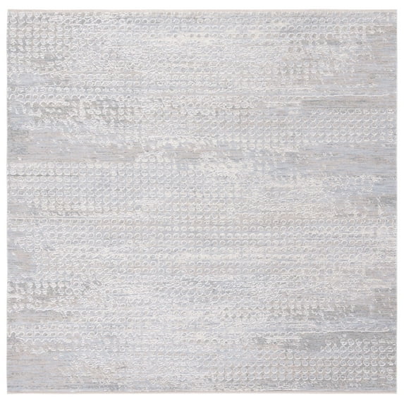 SAFAVIEH Marmara Keigh Polka Dot Area Rug, Grey/Beige Blue, 6'7" x 6'7" Square