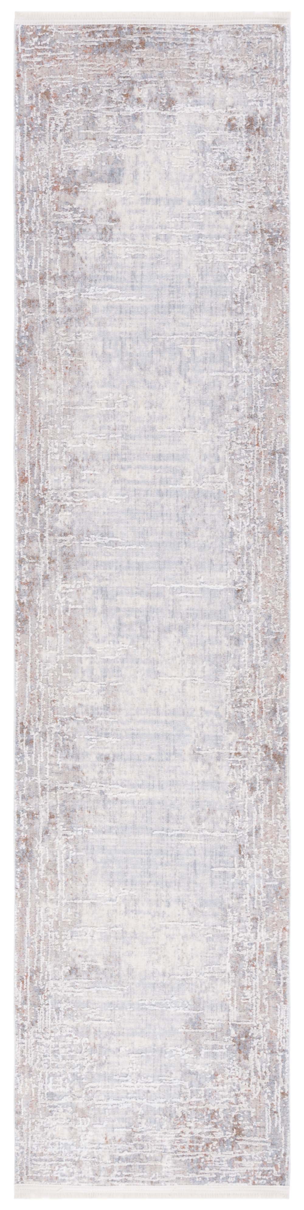 SAFAVIEH Marmara Oakley Abstract Runner Rug, Beige/Blue Rust, 2' x 8'