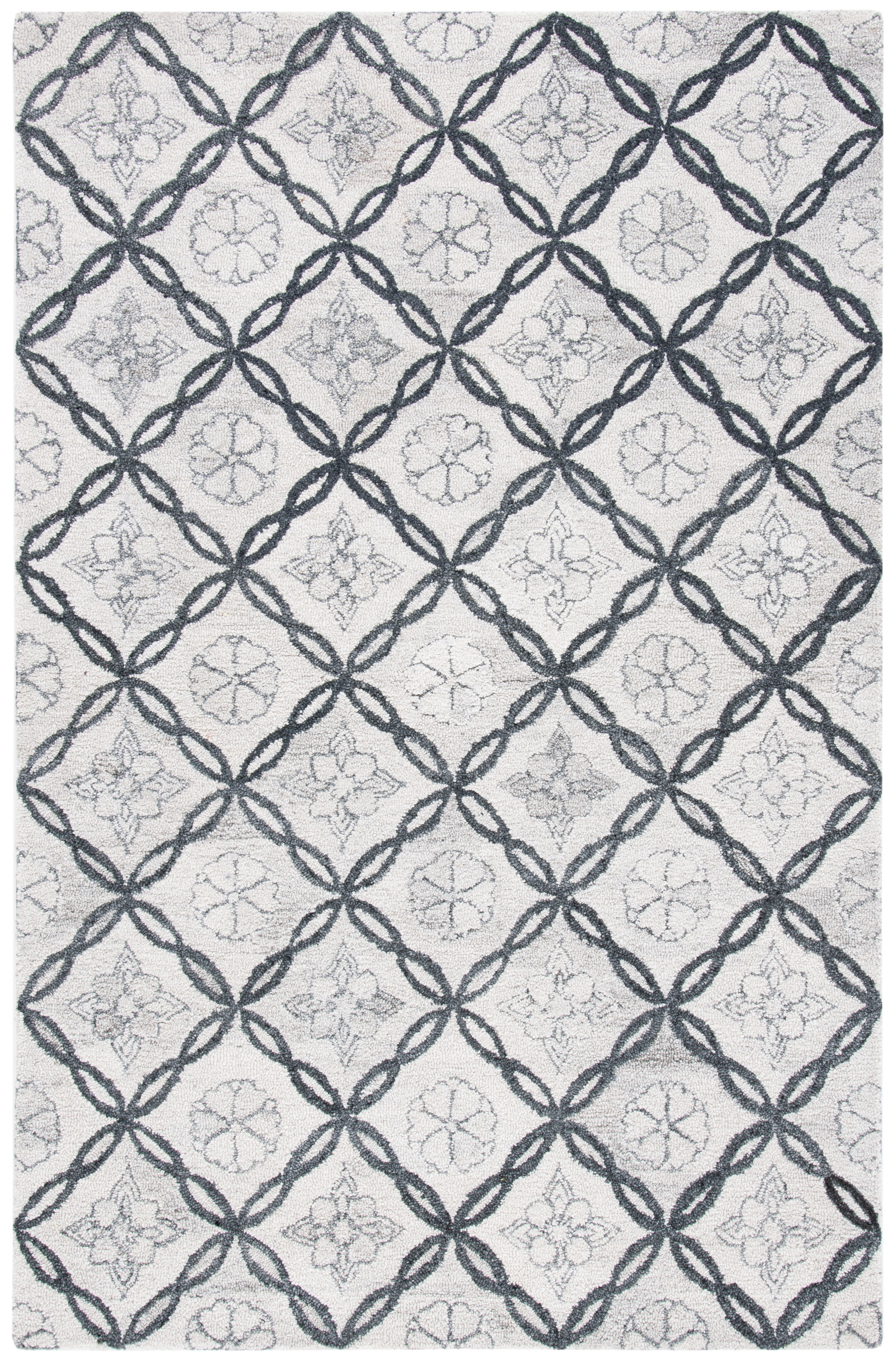 SAFAVIEH Marquee Anthony Geometric Area Rug, Ivory/Grey, 5' x 8'