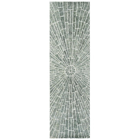 SAFAVIEH Marquee Cillian Abstract Runner Rug, Green, 2'3" x 8'