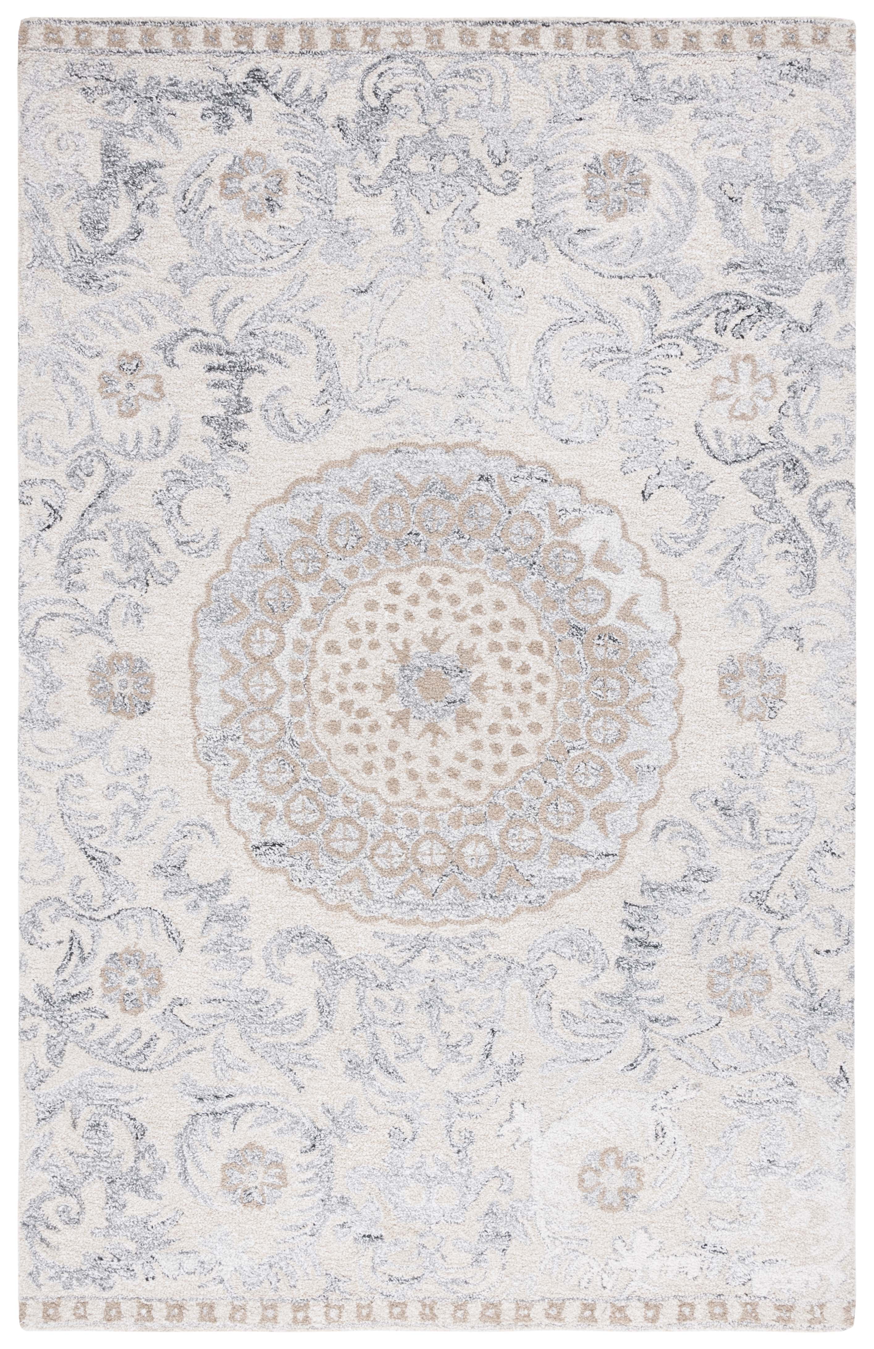 SAFAVIEH Marquee Clematis Medallion Area Rug, Beige/Grey, 8' x 10'
