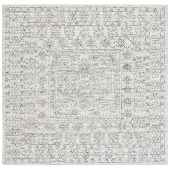 SAFAVIEH Marquee Duana Medallion Area Rug, Ivory/Grey, 6' x 6' Square