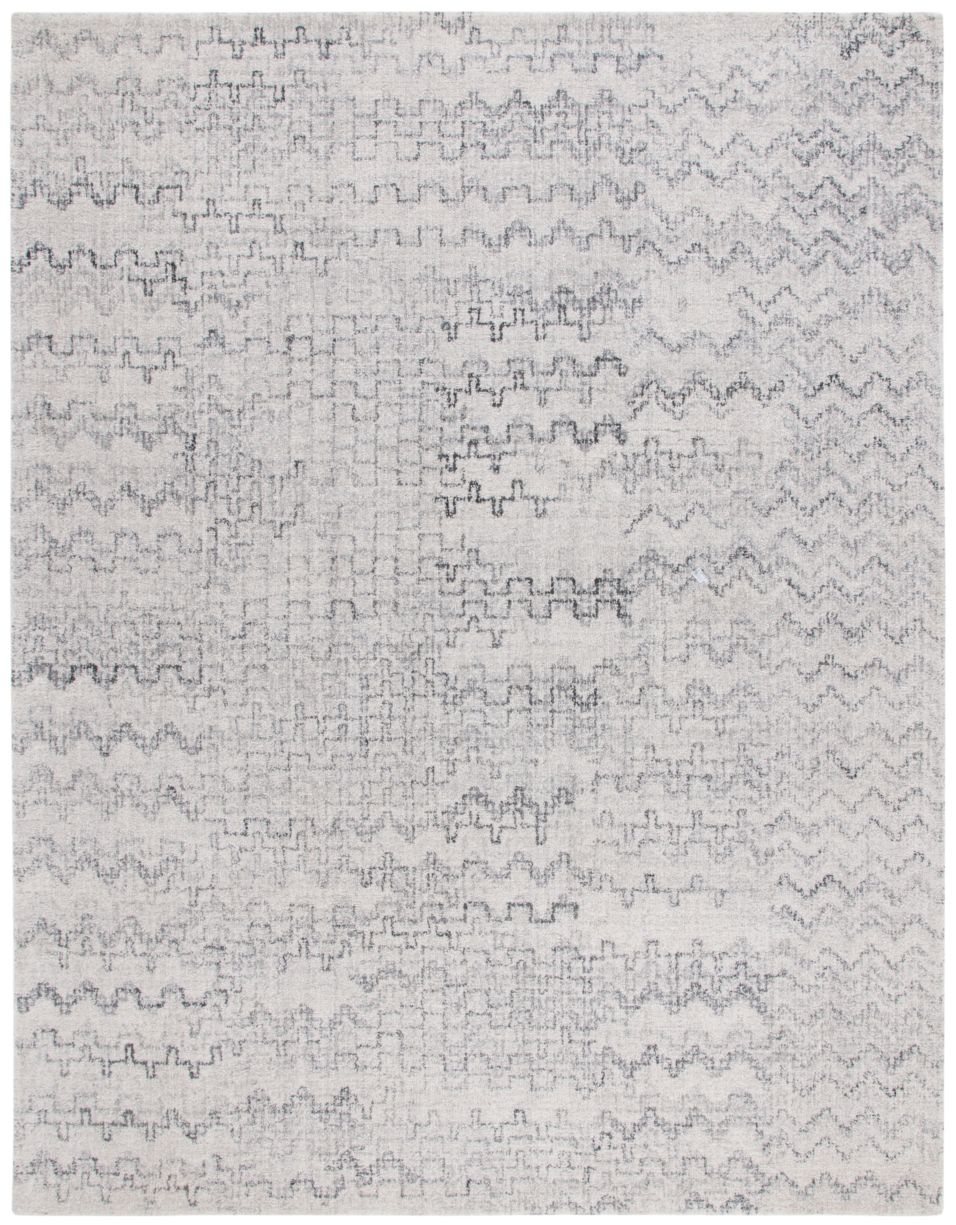 SAFAVIEH Marquee Endika Geometric Polyester Area Rug, Grey/Ivory, 8' x 10'