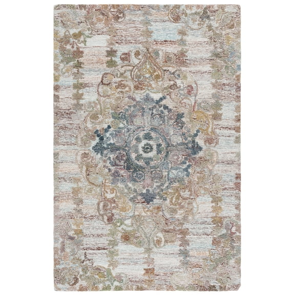 SAFAVIEH Marquee Evette Medallion Area Rug, Green/Brown, 8' x 10'