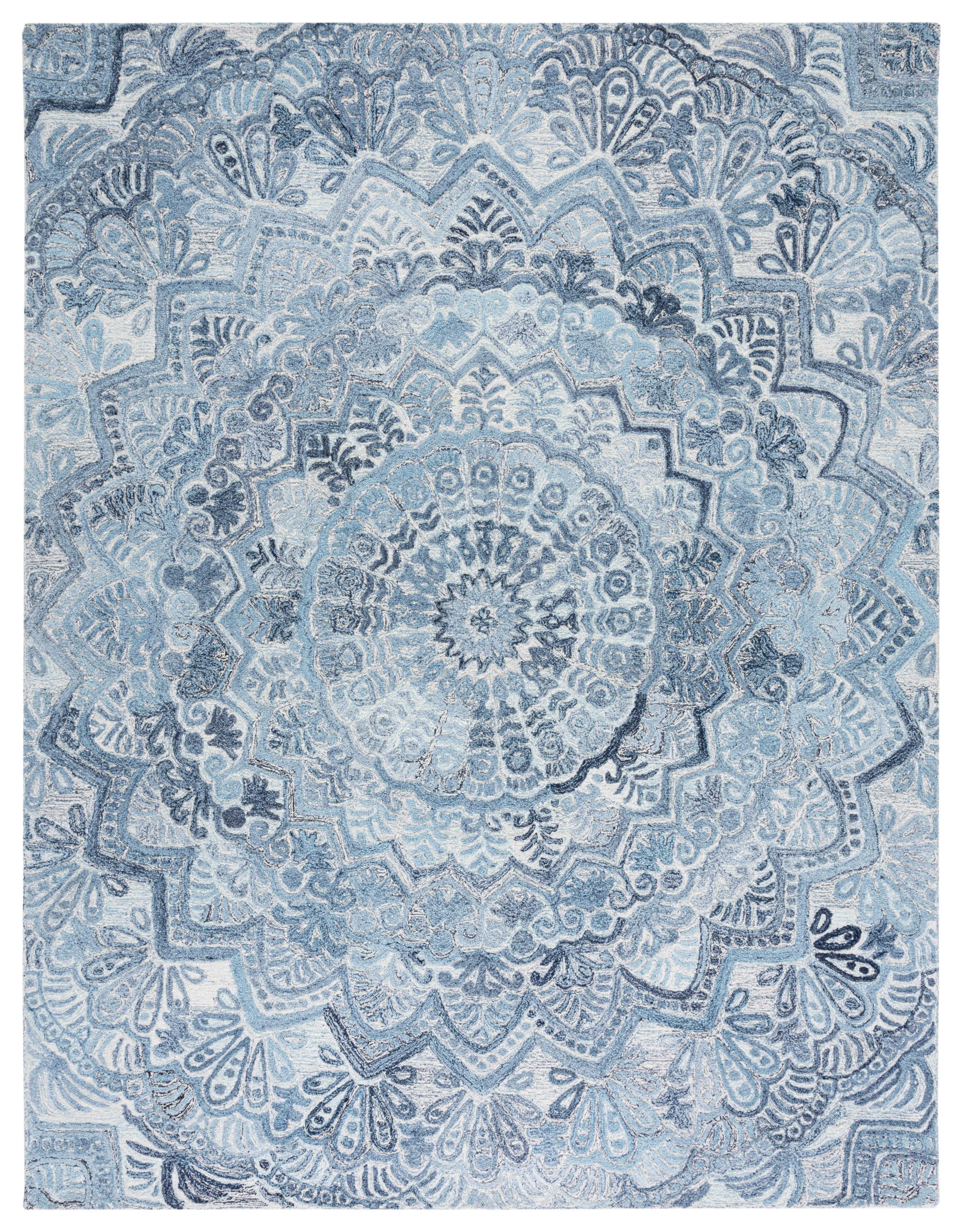 SAFAVIEH Marquee Georgiana Floral Area Rug, Blue/Ivory, 10' x 14'