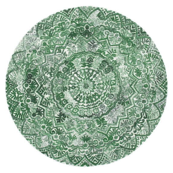 SAFAVIEH Marquee Georgiana Floral Area Rug, Green/Ivory, 6' x 6' Round