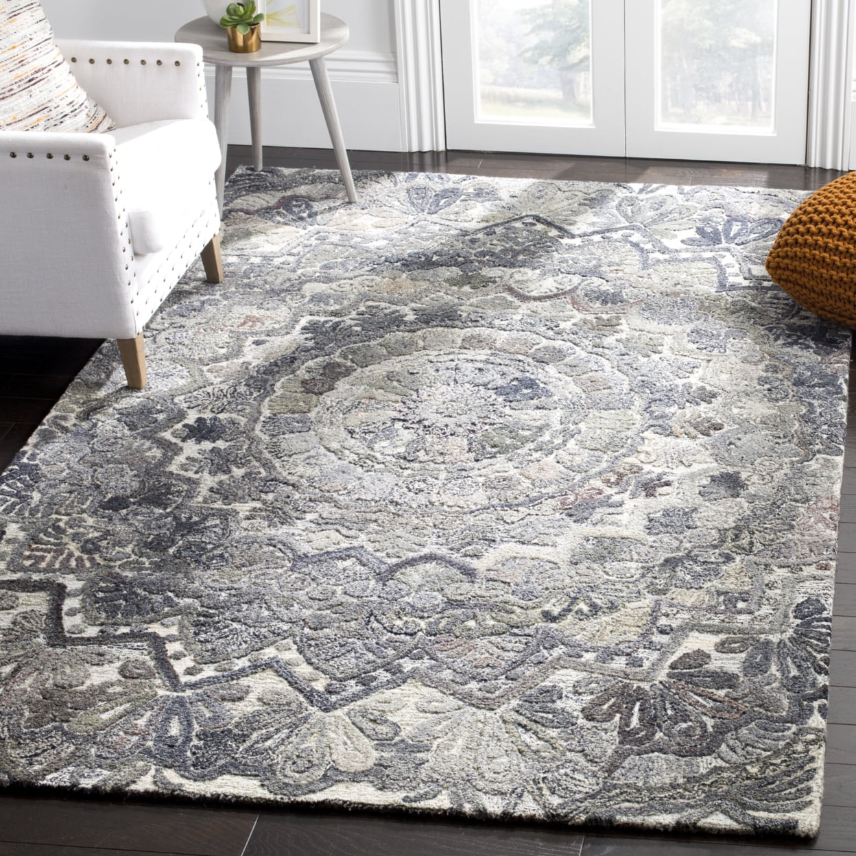 SAFAVIEH Marquee Georgiana Floral Area Rug, Grey/Multi, 10' x 14'