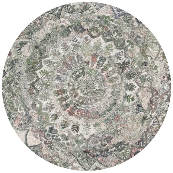 SAFAVIEH Marquee Georgiana Floral Area Rug, Grey/Multi, 3' x 3' Round