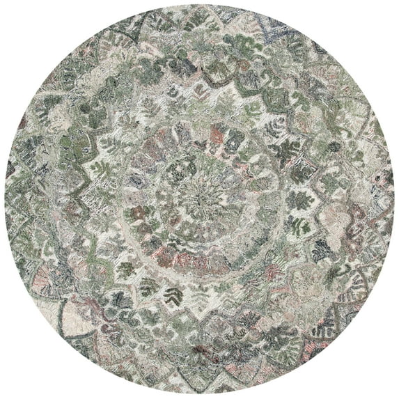 SAFAVIEH Marquee Georgiana Floral Area Rug, Grey/Multi, 6' x 6' Round