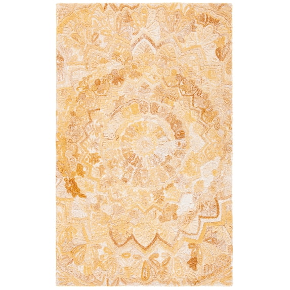 SAFAVIEH Marquee Georgiana Floral Area Rug, Yellow/Ivory, 3' x 5'