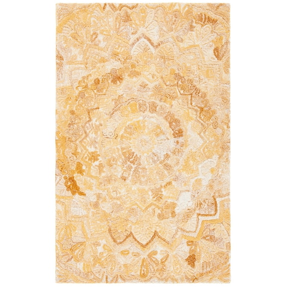 SAFAVIEH Marquee Georgiana Floral Area Rug, Yellow/Ivory, 5' x 8'