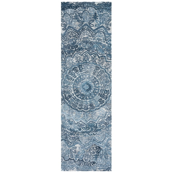 SAFAVIEH Marquee Georgiana Floral Runner Rug, Blue/Grey, 2'3" x 6'