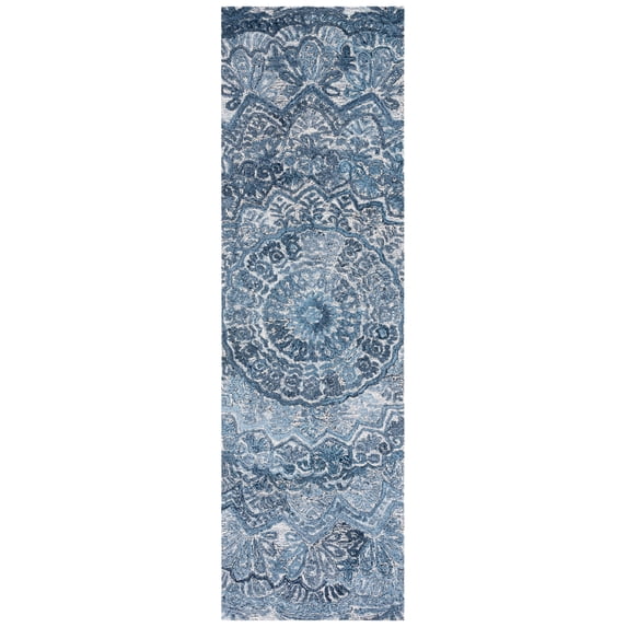 SAFAVIEH Marquee Georgiana Floral Runner Rug, Blue/Grey, 2'3" x 8'