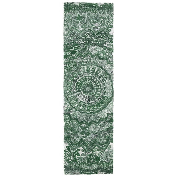 SAFAVIEH Marquee Georgiana Floral Runner Rug, Green/Ivory, 2'3" x 12'
