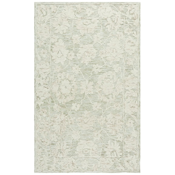 SAFAVIEH Marquee Ivory Floral Area Rug, Grey/Light Brown, 4' x 6'