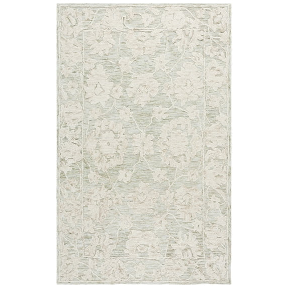 SAFAVIEH Marquee Ivory Floral Area Rug, Grey/Light Brown, 6' x 9'