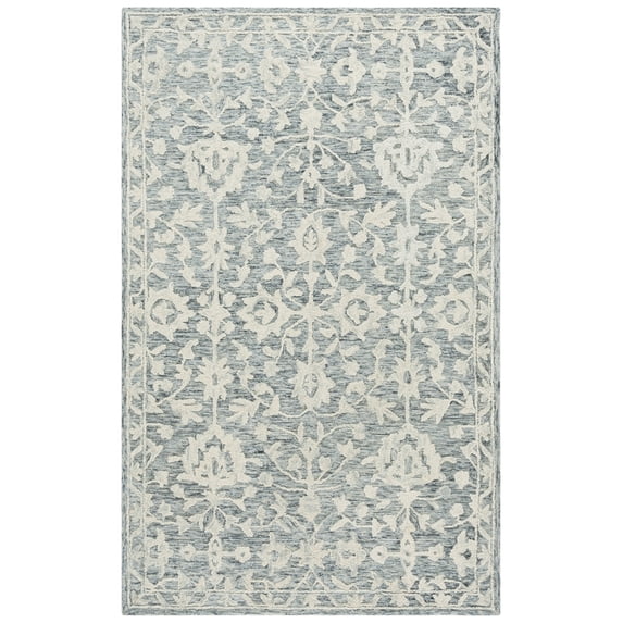 SAFAVIEH Marquee Judith Oriental Area Rug, Navy/Grey, 5' x 8'