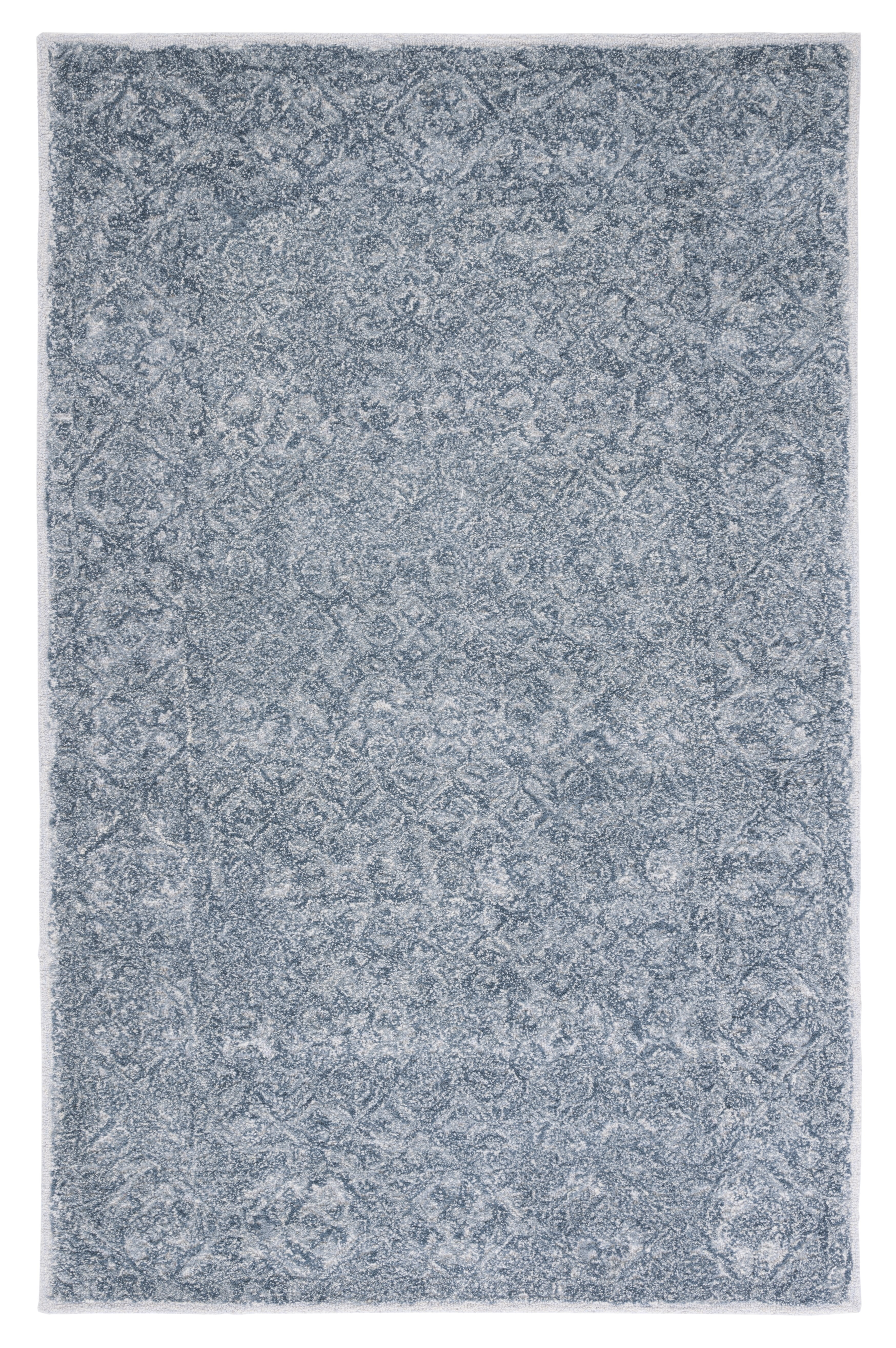 Handmade Blue and Grey Wool Tufted 4' x 6' Area Rug
