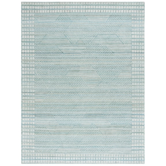 SAFAVIEH Marquee Linda Geometric Area Rug, Turquoise/Grey, 8' x 10'