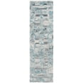 thumbnail image 1 of SAFAVIEH Marquee Madilyn Abstract Polyester Runner Rug, Grey/Teal, 2'3" x 8', 1 of 8