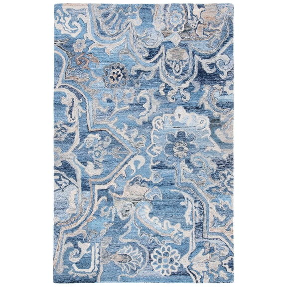 SAFAVIEH Marquee Marsan Geometric Area Rug, Blue/Grey, 2' x 3'