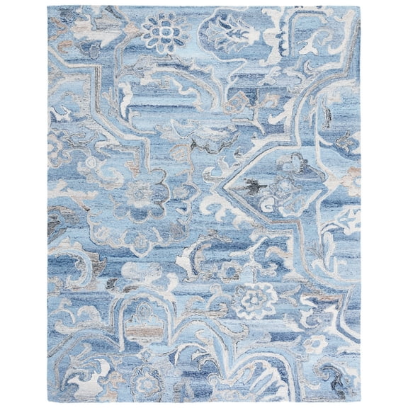 SAFAVIEH Marquee Marsan Geometric Area Rug, Blue/Grey, 8' x 10'