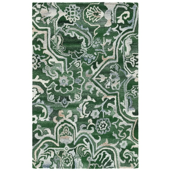 SAFAVIEH Marquee Marsan Geometric Area Rug, Green/Beige, 8' x 10'