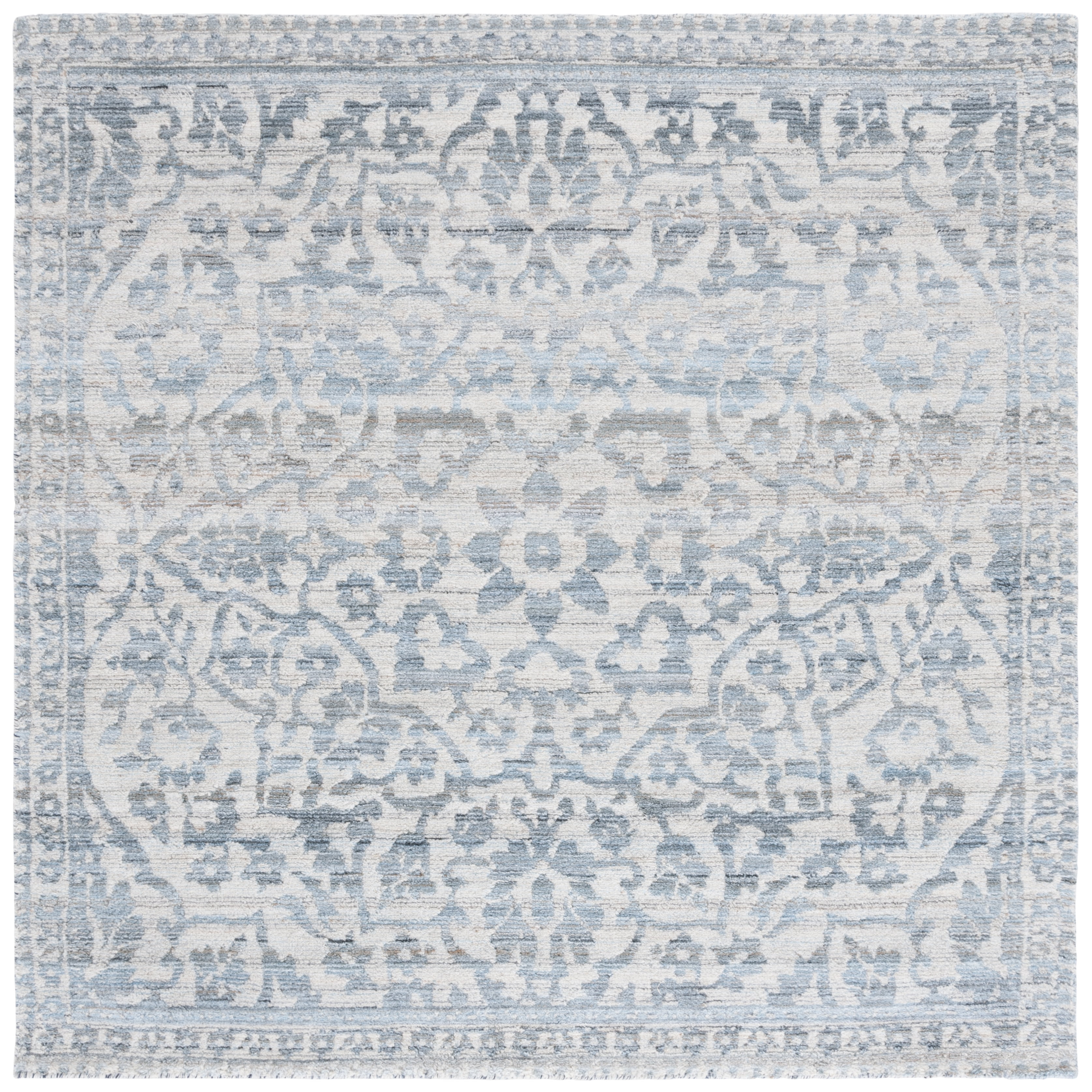 SAFAVIEH Marquee Patrice Medallion Area Rug, Blue/Grey, 6' x 6' Square