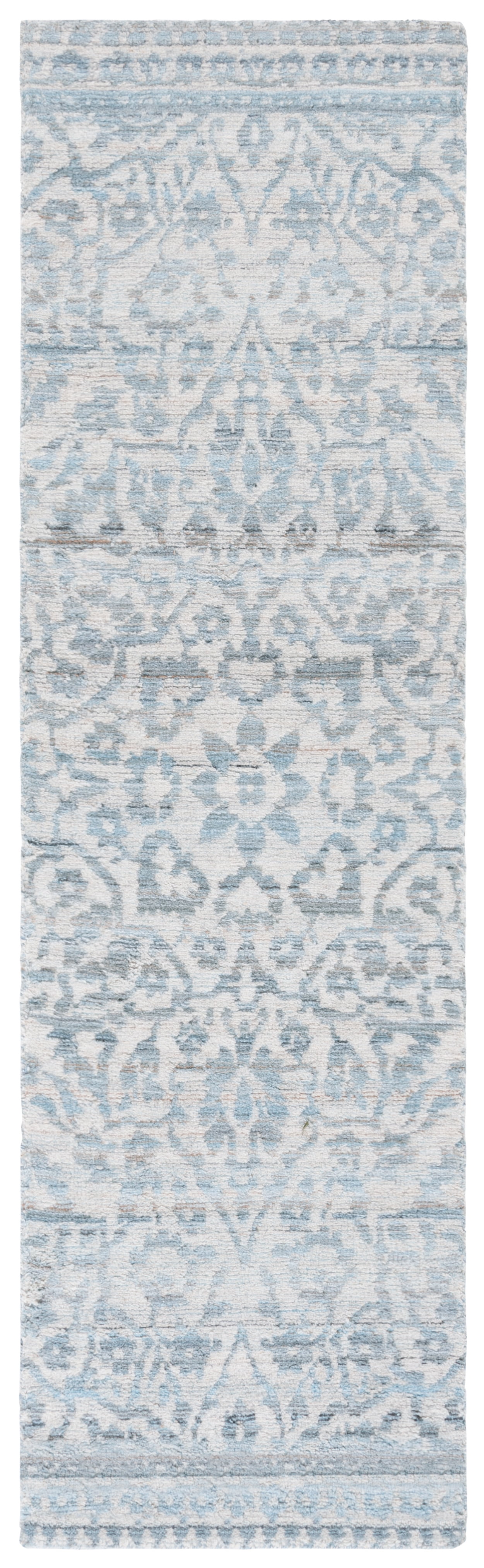 SAFAVIEH Marquee Patrice Medallion Runner Rug, Blue/Grey, 2'3" x 8'