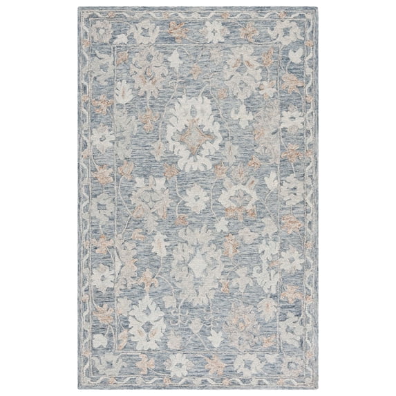 SAFAVIEH Marquee Raynard Floral Area Rug, Blue/Rust, 8' x 10'