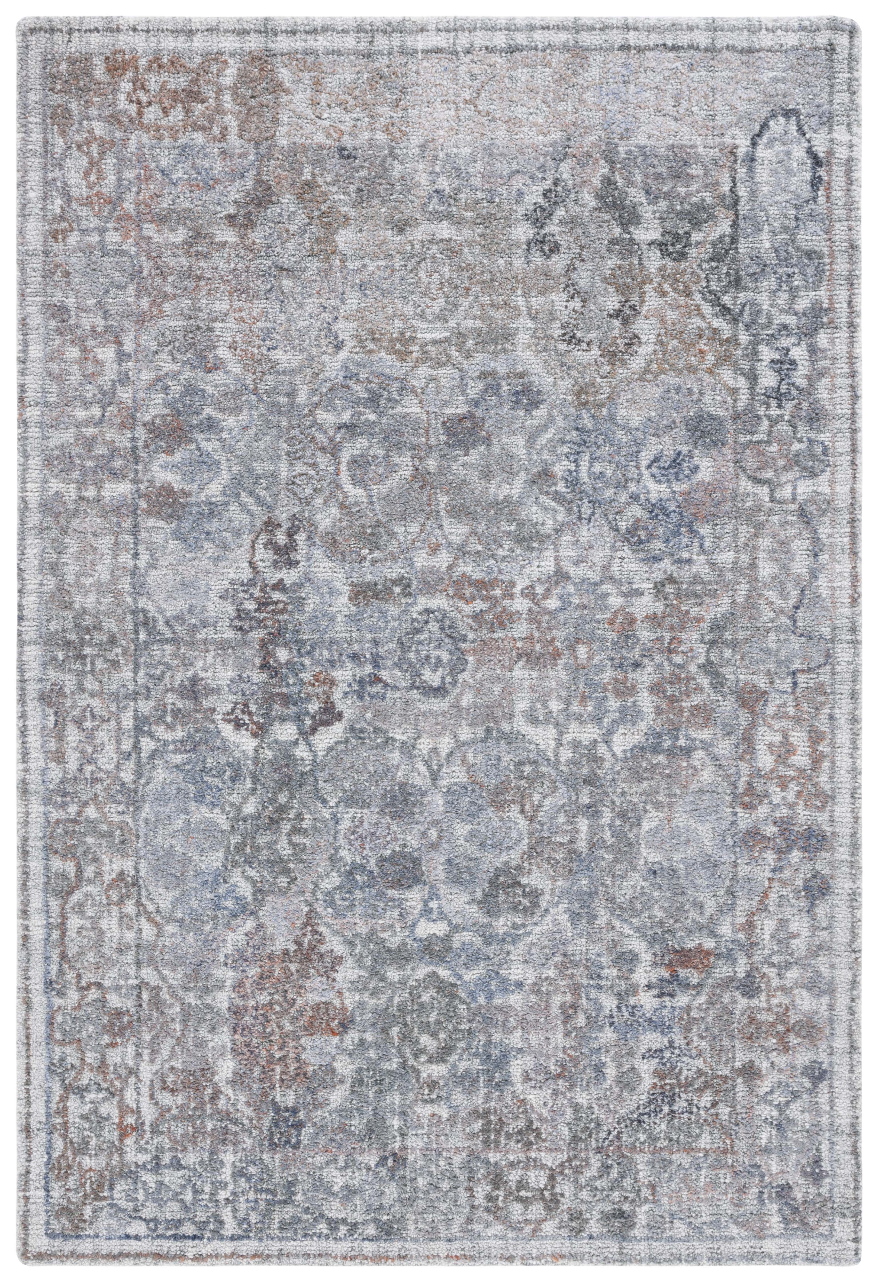 SAFAVIEH Marquee Rita Medallion Polyester Area Rug, Rust/Grey, 3' x 5'
