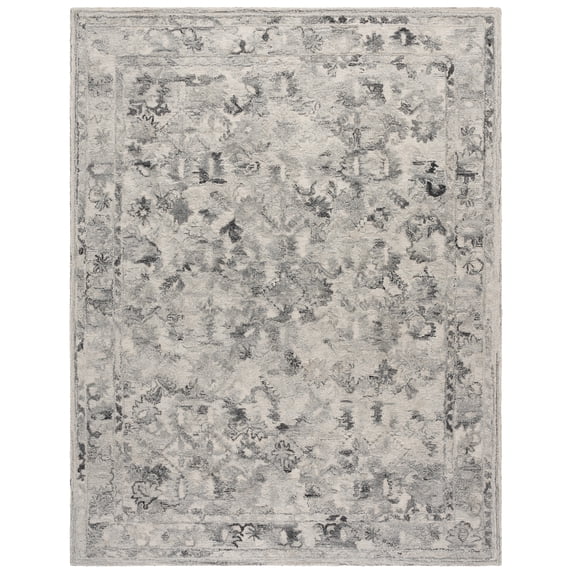 SAFAVIEH Marquee Stewart Abstract Area Rug, Light Gray/Charcoal, 9' x 12'